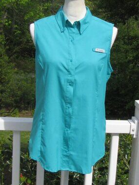 Columbia Sportswear Co PFG Women Tamiami sleeveless Medium top shirt button up